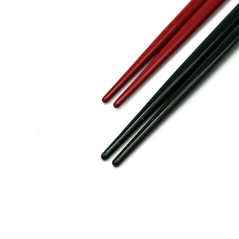 【送料無料】村上木彫堆朱箸　松　堆黒・堆朱　夫婦橋セット【桐箱入】 1枚目