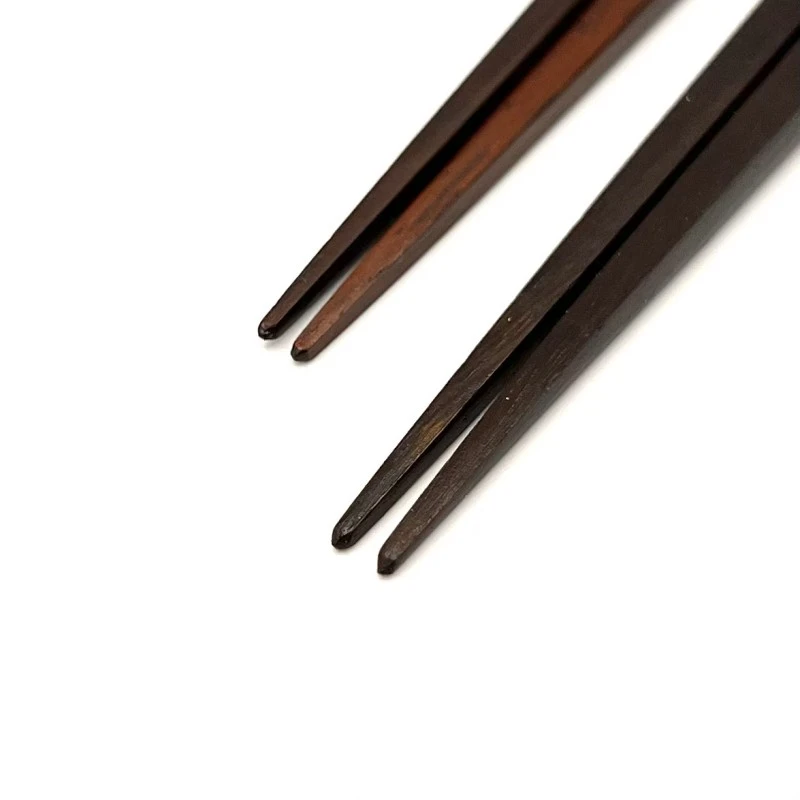 【送料無料】唐塗先角先拭漆胴張箸　夫婦箸セット【桐箱入】 1枚目