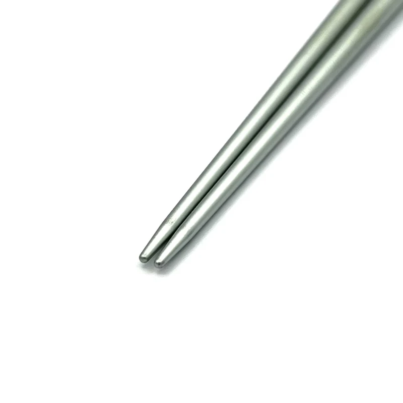 チタン箸　小判型　グリーン(大) 1枚目