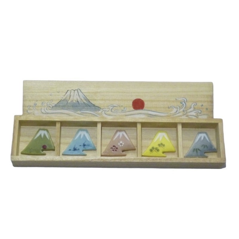 京焼　箸置　富士山　五個組
