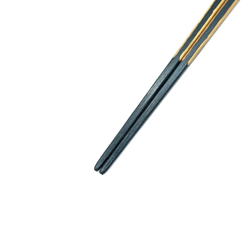 食洗機対応　越前漆器　MR四方面金ライン　紺スリ(大) 1枚目