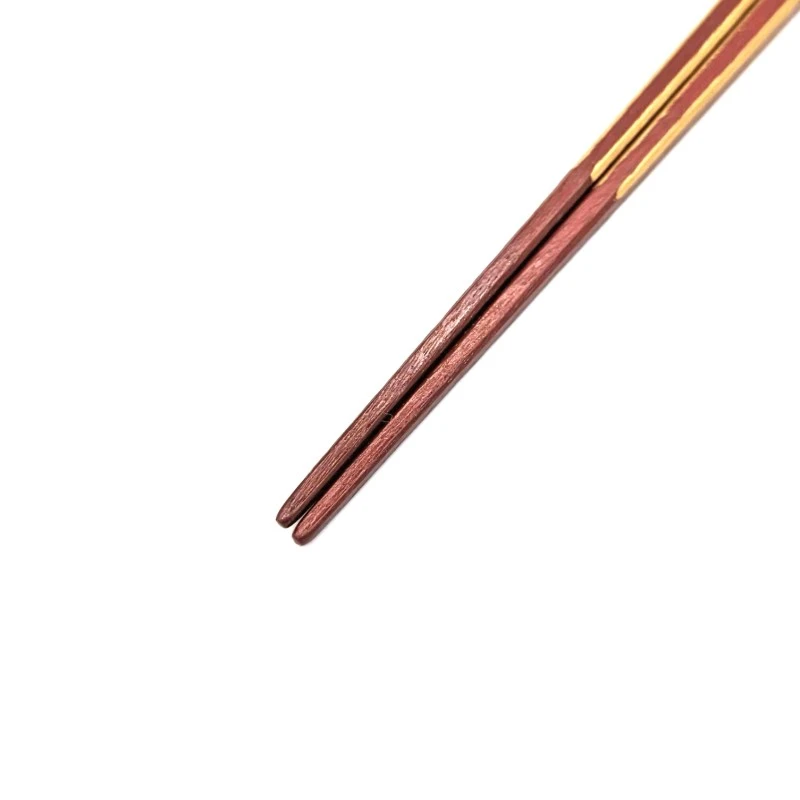 食洗機対応　越前漆器　MR四方面金ライン　朱スリ(中) 2枚目