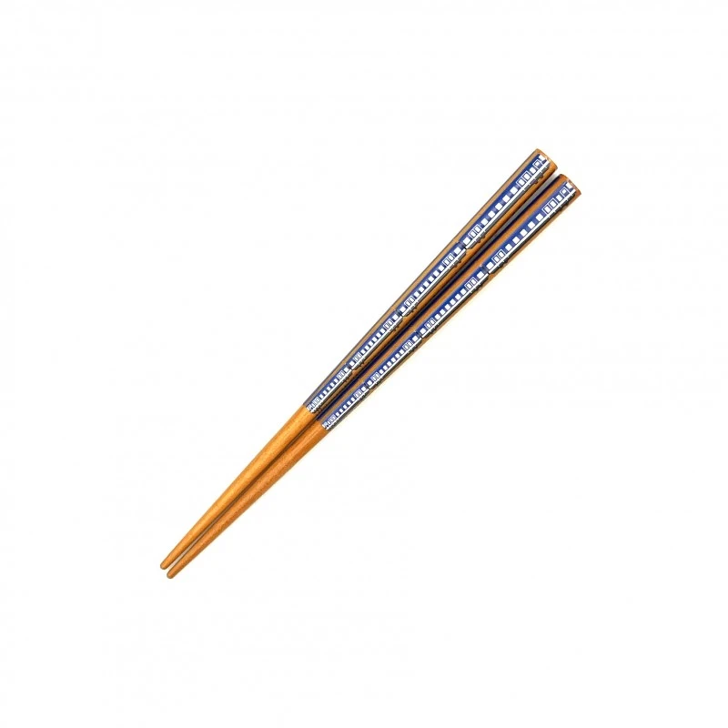 食洗機対応　電車箸　青　16.5cm 3枚目
