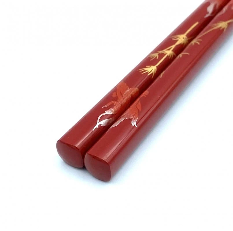 食洗機対応　越前漆器　丸箸　金魚（中） 2枚目