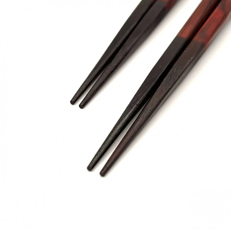 【送料無料】剛堅箸　朱　夫婦箸セット【桐箱入】 1枚目
