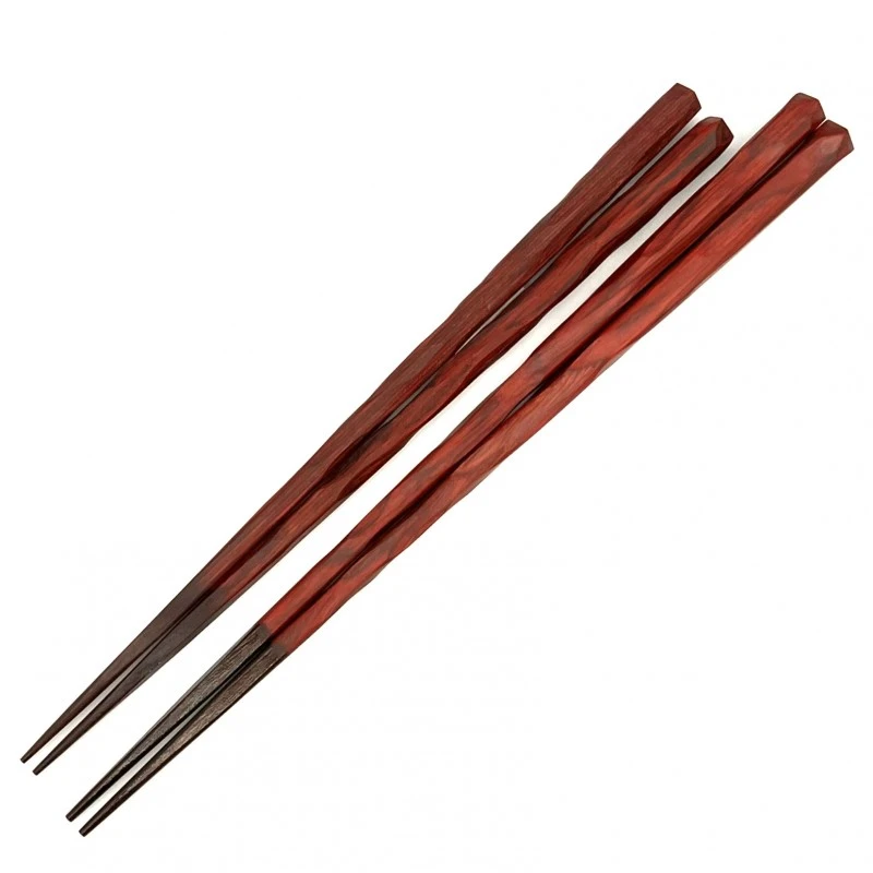 【送料無料】剛堅箸　朱　夫婦箸セット【桐箱入】 3枚目