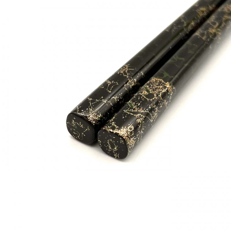 津軽塗箸　梨地　黒（大） 2枚目