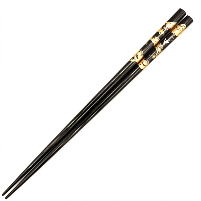 鶴と富士　黒(大) 3枚目