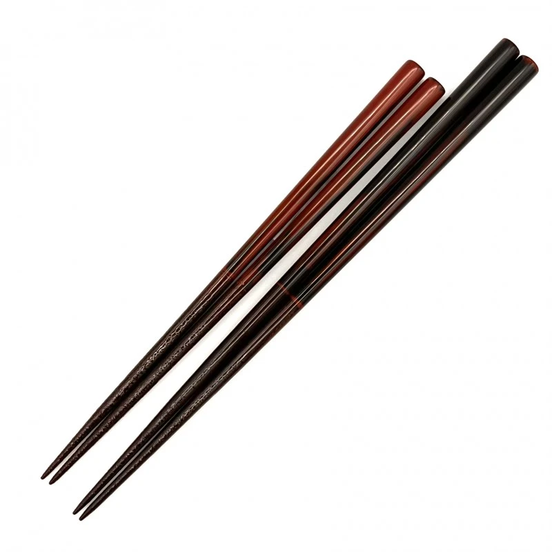 【送料無料】新潟漆器箸　曙・根来　夫婦箸セット【桐箱入】 3枚目
