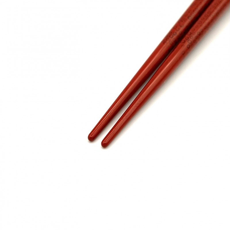 津軽塗箸 七々子塗 赤（中） - お買い物｜日本最大級の箸の通販サイト