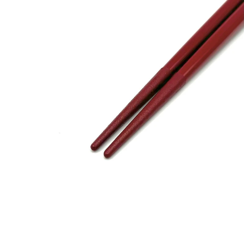 村上木彫堆朱箸　先乾漆　鶴菊　堆朱(中) 1枚目