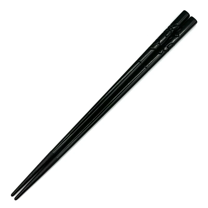 村上木彫堆朱箸　先乾漆　雪割草　堆黒(大) 3枚目
