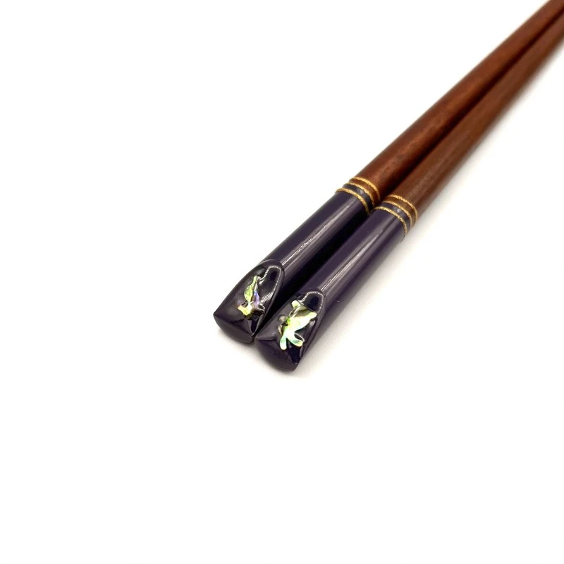 先角箸　彩うさぎ　青　16.5cm 2枚目