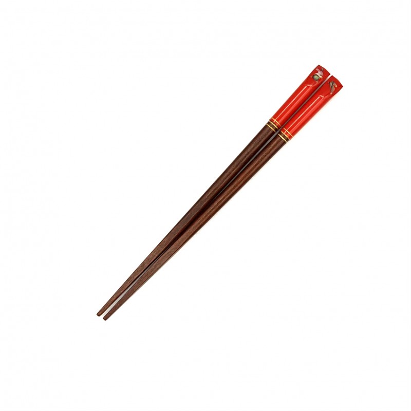 先角箸　彩うさぎ　赤　16.5cm 3枚目