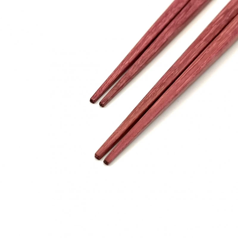 【送料無料】削り　パープルハート　夫婦箸セット【桐箱入】 1枚目