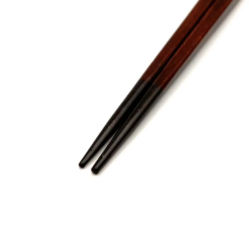 木曽塗　桧塗分け角箸　黒消し(大) 1枚目