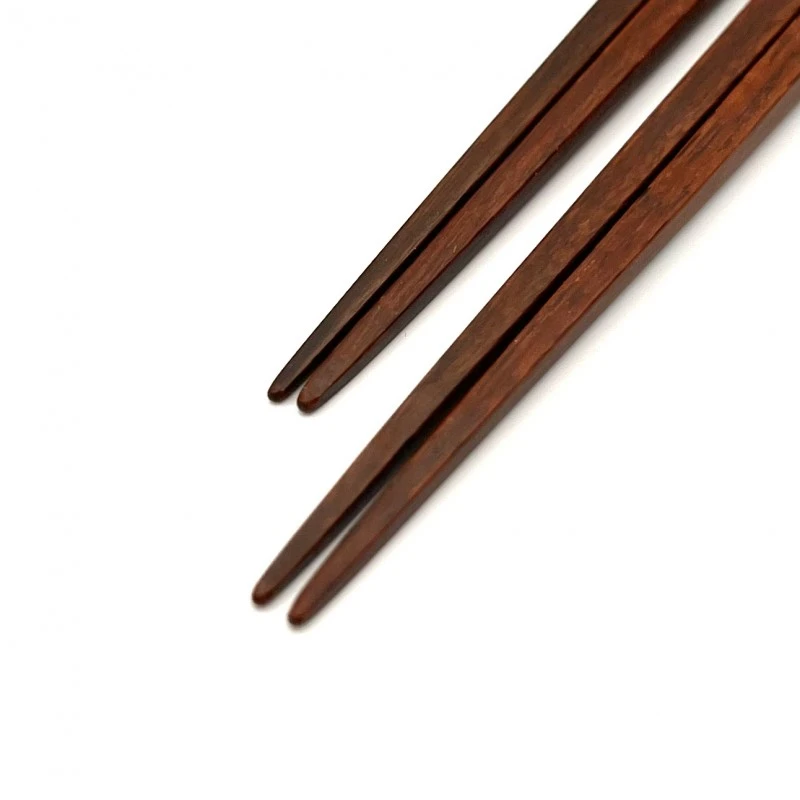【送料無料】川連塗　利休先角塗分天銀　夫婦箸セット【桐箱入】 1枚目