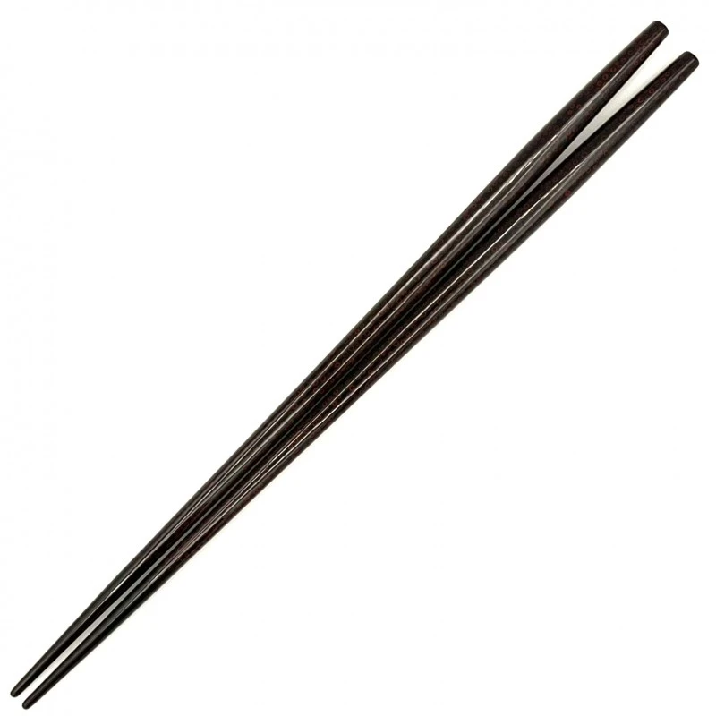 津軽塗利休箸　七々子塗　黒（大） 3枚目