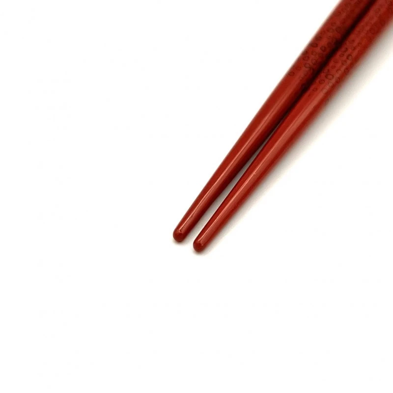 津軽塗利休箸　七々子塗　赤（中） 1枚目