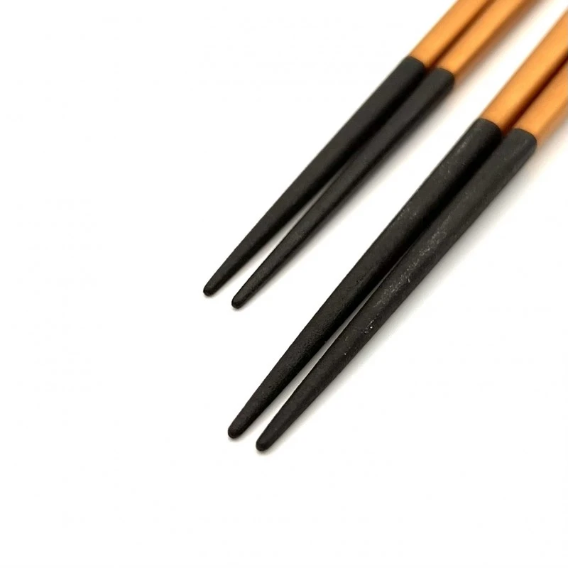 【送料無料】越前漆器　利休総金地先蒔地　夫婦箸セット【桐箱入】 1枚目