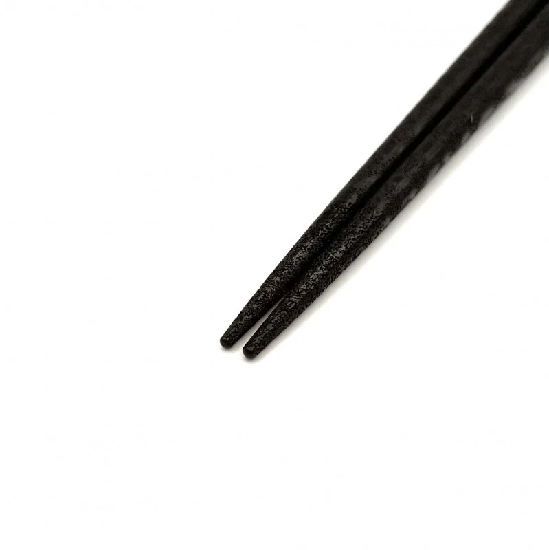 津軽塗利休箸　紋紗塗　黒（中） 1枚目