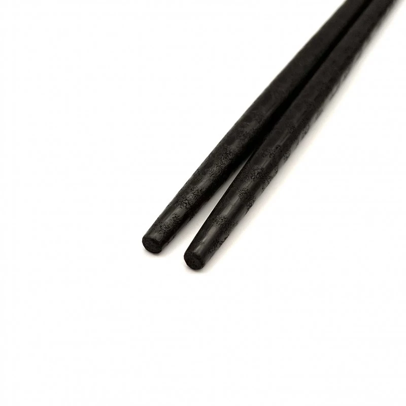 津軽塗利休箸　紋紗塗　黒（中） 2枚目