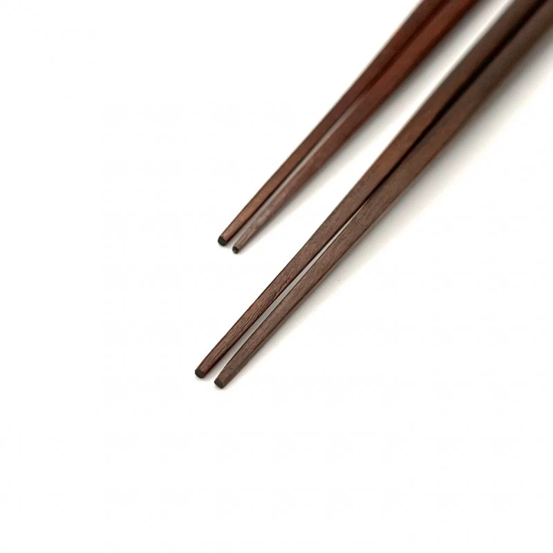 【送料無料】山中塗　極細うつろい箸　クールブラック・レッドパール　夫婦箸セット【桐箱入】 1枚目