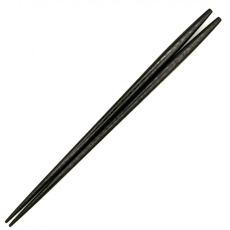津軽塗利休箸 紋紗塗 黒（大） - お買い物｜日本最大級の箸の通販