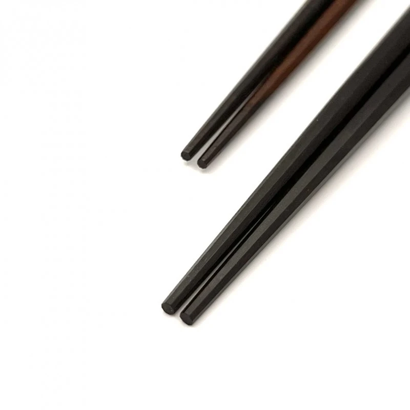 【送料無料】京都銘木箸　八角　紫檀 夫婦箸セット【桐箱入】 1枚目