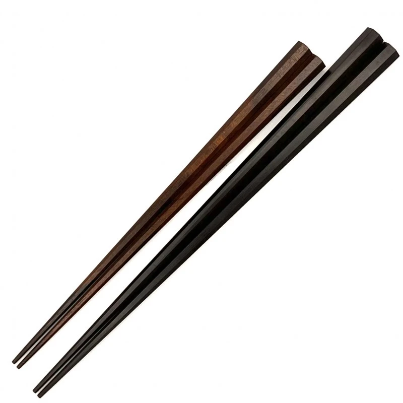 【送料無料】京都銘木箸　八角　紫檀 夫婦箸セット【桐箱入】 3枚目