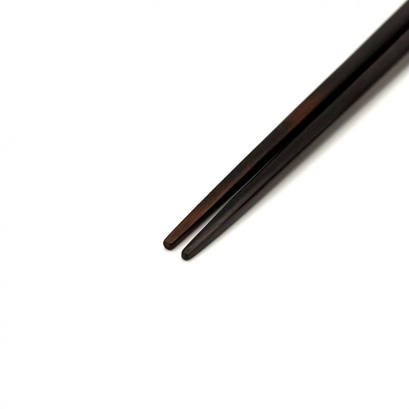 【送料無料】銘木携帯箸　欅×黒檀（大）箸筒：黒柿 1枚目