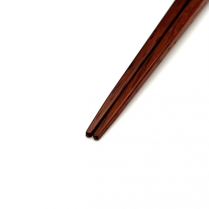 【送料無料】銘木携帯箸　欅×紫檀（大）箸筒：栃 1枚目