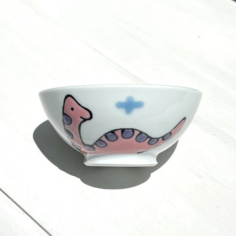恐竜シリーズ　ミニ平茶碗(ブラキオサウルス)