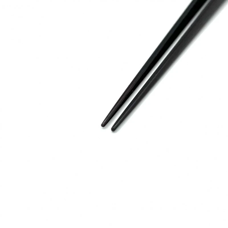 山中塗 縞黒檀面取り持ち手三角削り青貝一枚(大) 1枚目
