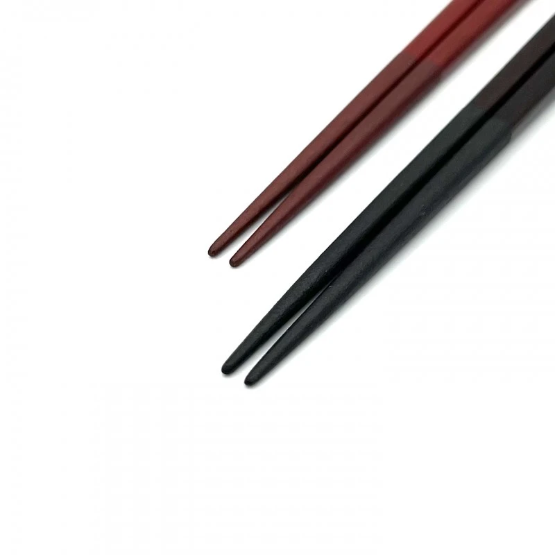【送料無料】越前漆器　蒔地利休　夫婦箸セット【桐箱入】 1枚目