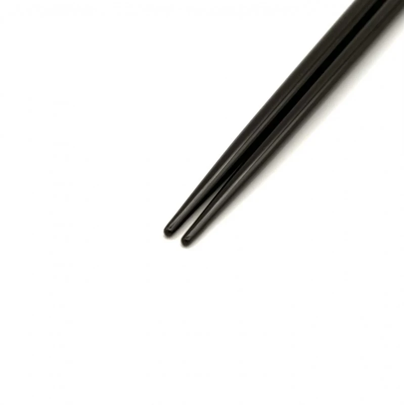 輪島塗　蒔絵箸　花摘鳥（黒） 1枚目