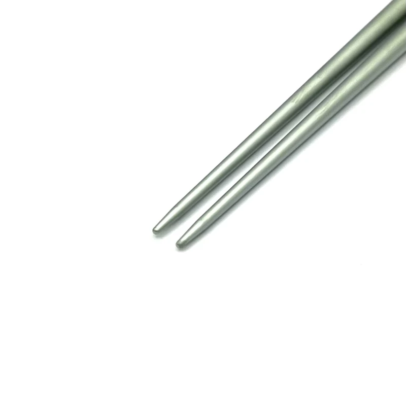 チタン箸　小判型　グリーン(中) 1枚目