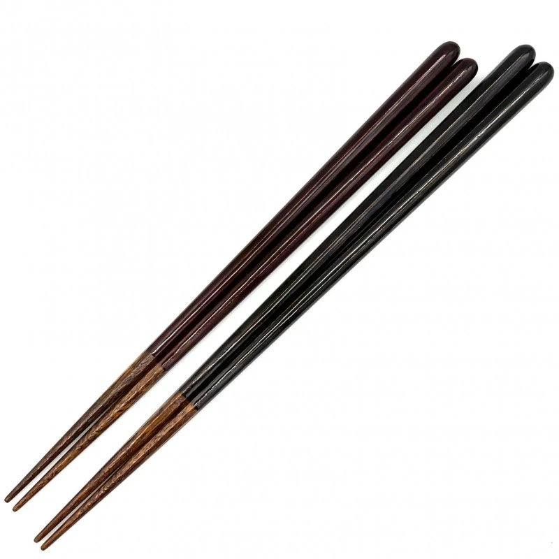【送料無料】食洗機対応　越前漆器　天丸八角先スリ　夫婦箸セット【桐箱入】 3枚目