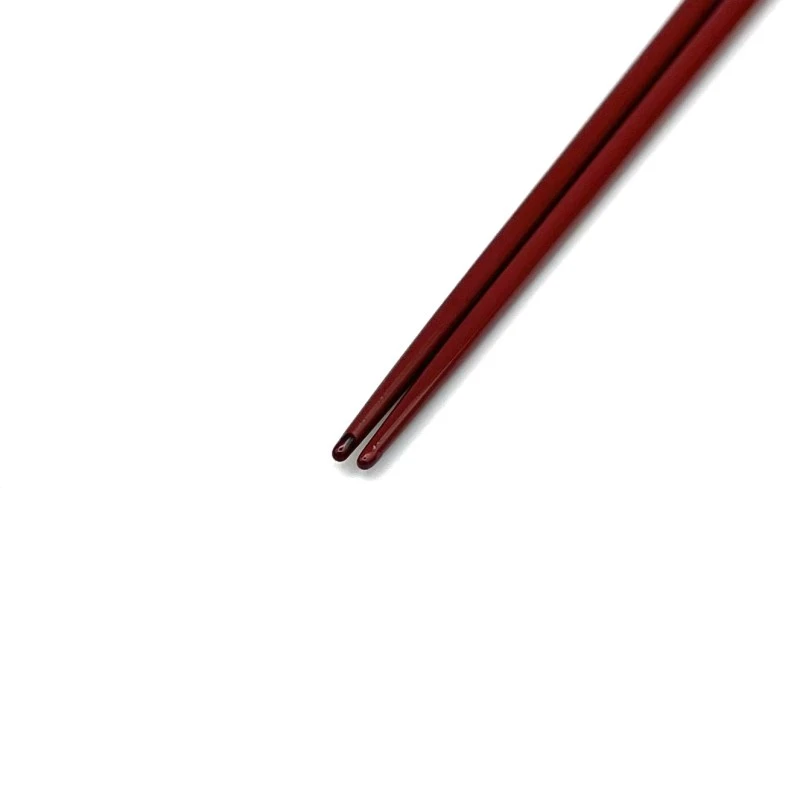 川連塗箸　極細　金銀柄付き　朱(中) 1枚目