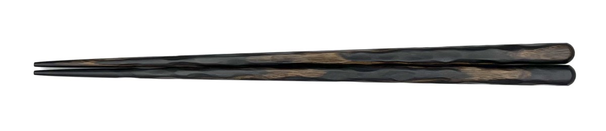 積層材箸　刀彫り(墨味)