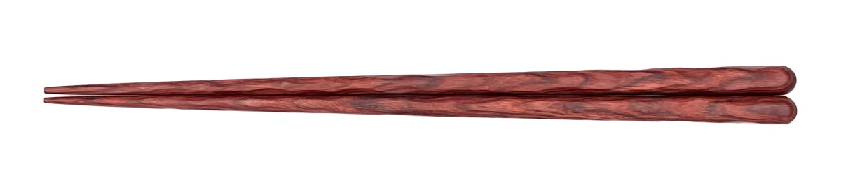 積層材箸　刀彫り(朱面)