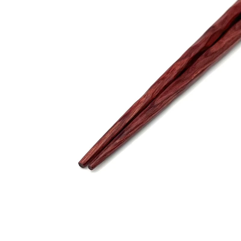 積層材箸　刀彫り(朱面) 1枚目