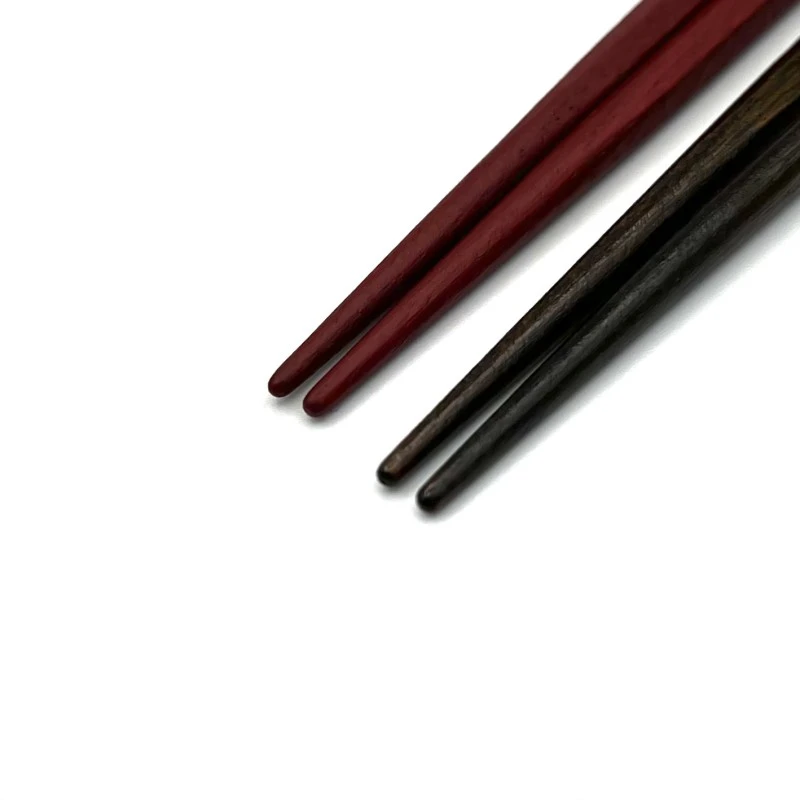 【送料無料】越前漆器　六角小花ちらし　夫婦箸セット【桐箱入】 1枚目