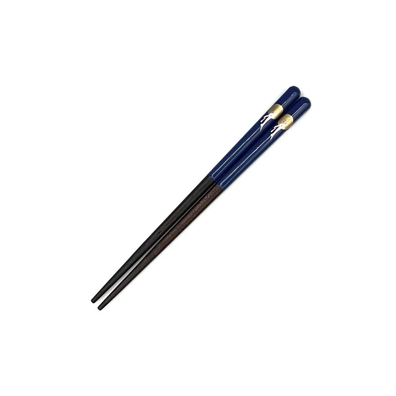 食洗機対応　子供箸　月うさぎ　青　14.5cm 3枚目