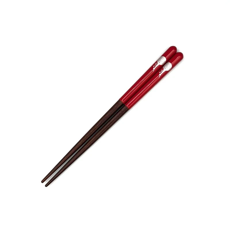 食洗機対応　子供箸　月うさぎ　赤　16cm 3枚目
