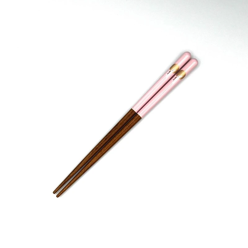 食洗機対応　子供箸　月うさぎ　ピンク　16cm 3枚目
