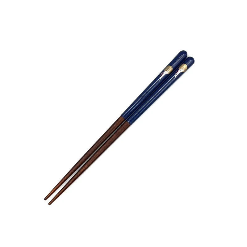 食洗機対応　子供箸　月うさぎ　青　18cm 3枚目