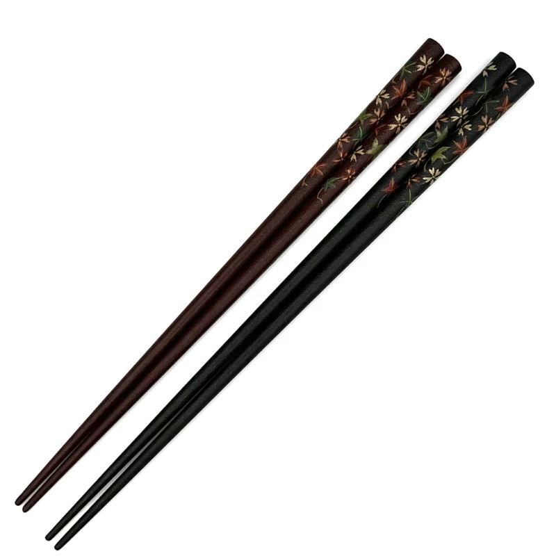 【送料無料】輪島塗乾漆蒔絵箸　春秋　夫婦箸セット【桐箱入】 3枚目