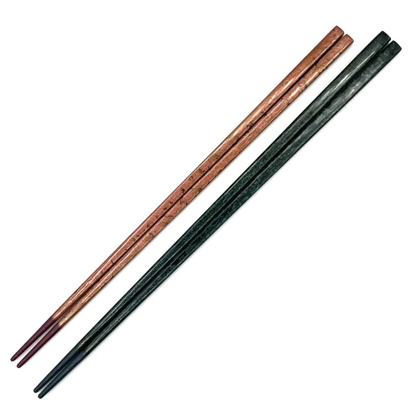 【送料無料】津軽塗箸　極細　パールブルー パールピンク　夫婦箸セット【桐箱入】 3枚目
