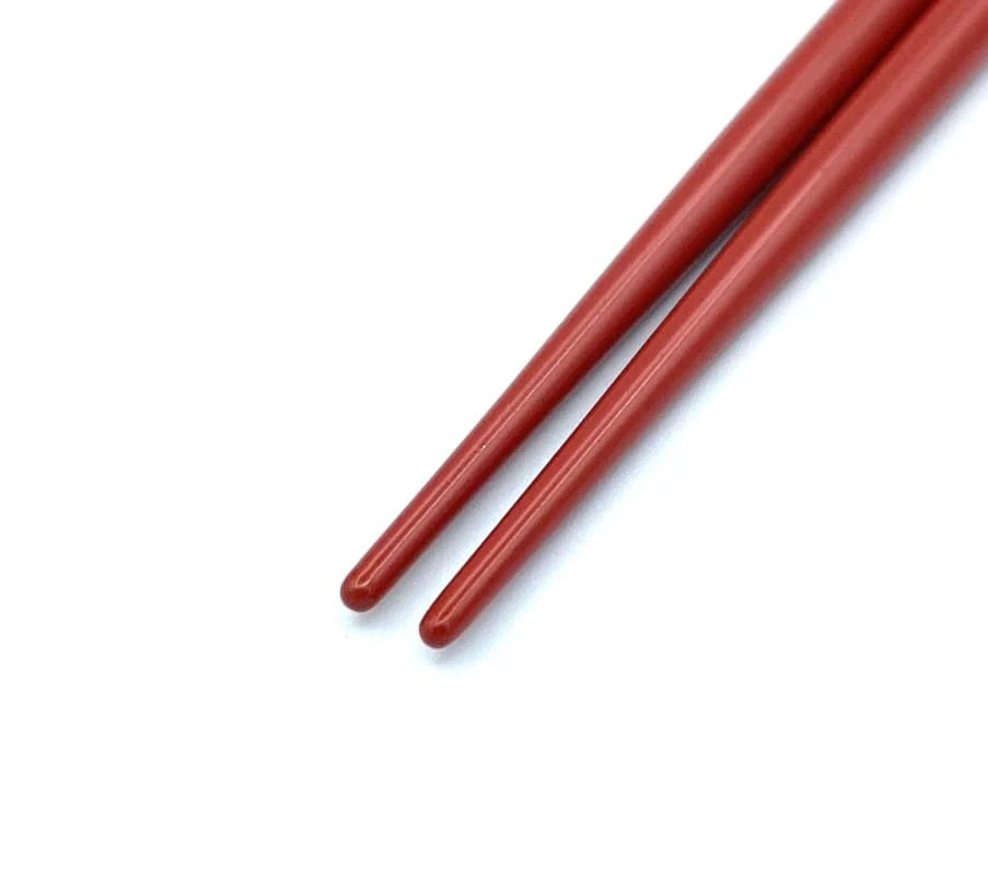 輪島塗　沈金箸　蝶(朱) 1枚目